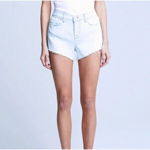 L’Agence Women's Size 26 Audrey Mid Rise Cut Off Denim Shorts